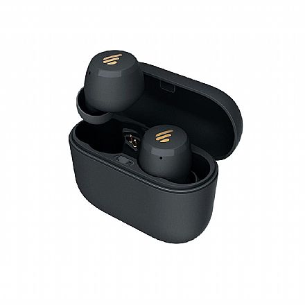 Fone de Ouvido Bluetooth Earbud Edifier TWS W160T - Case Carregador - até 24 horas de bateria - Preto - W160T-BK