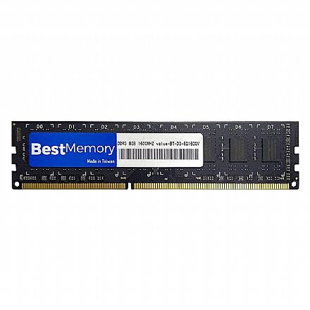 Memória 8GB DDR3 1600MHz Best Memory Value - Preto - BT-D3-8G-1600V