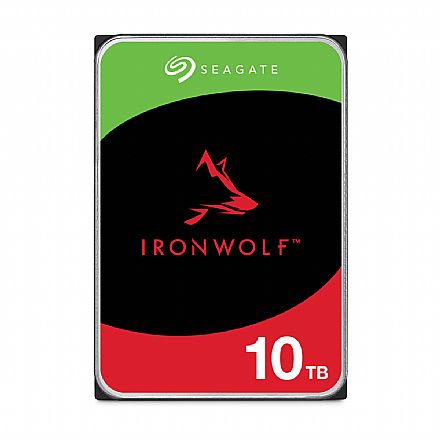 HD 10TB NAS SATA - 7200RPM - 256MB Cache - Seagate IronWolf - ST10000VN000