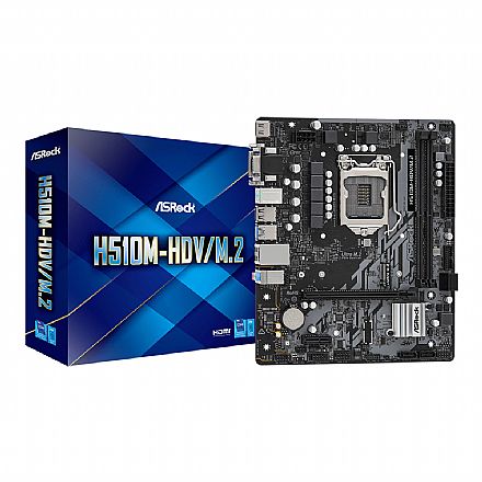 ASRock H510M-HDV M.2 - (LGA1200 - DDR4 3200 OC) - Chipset Intel H510 - USB 3.2 - Slot M.2 - Micro ATX