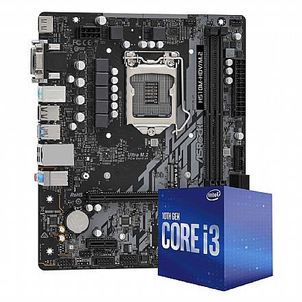 Kit Upgrade Processador Intel® Core™ i3 10105F + Placa Mãe Asrock H510-HDV M.2