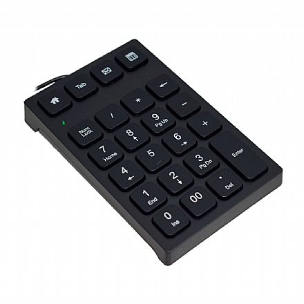 Teclado Numérico K-Mex KP-2403 - USB - Preto