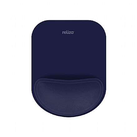 Mousepad Ergônomico Reliza Compact - Base Antiderrapante - Apoio de Pulso - Azul - 010856