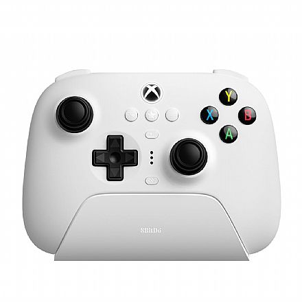 Controle 8BitDo Ultimate 3-Mode Para Xbox - 2.4GHz ou USB-C - Compatível com PC e Android - Branco - 81HB01D