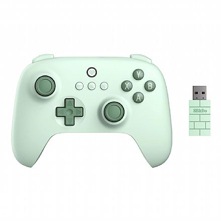 Controle 8BitDo Ultimate C Wireless - 2.4GHz ou USB-C - Compatível com PC, Android e SteamDeck - Verde - 81HC02