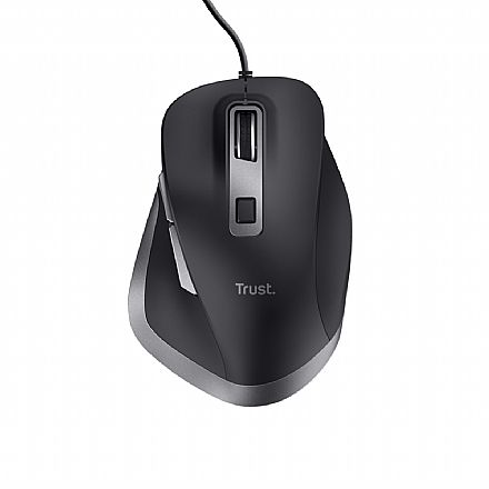 Mouse USB Ergonômico Trust Fyda - 5000dpi - Preto - T24728