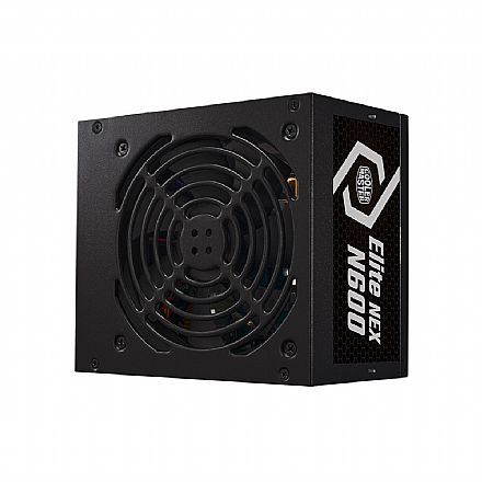 Fonte 600W Cooler Master Elite Nex N600 - PFC Ativo - 75% Eficiência - Bivolt - MPW-6001-ACAN-B