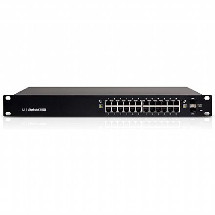 Switch 24 Portas Ubiquiti Edge ES-24-250W - Gigabit - 2 Portas SFP - PoE+ 250W - Rack 1U - Camada 3 Gerenciável