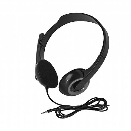 Headset Multilaser HF200 - Microfone - Conector P3 - Cabo 150cm - Cancelamento de Ruido - Potência 45mw - PH367